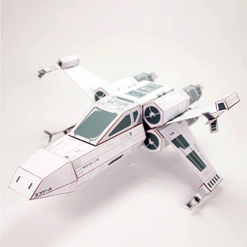 Art Craft Cardboard - Model samolotu X-WING z białego papieru,