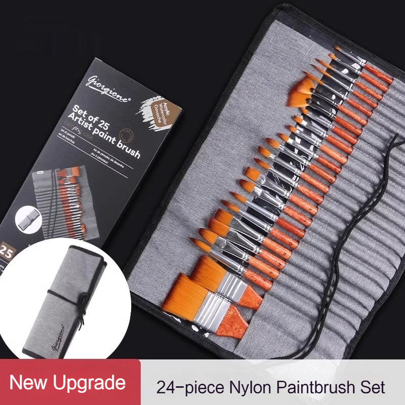 Zestaw 24 szt. nylonowych pędz – Gouache Paint Set recenzja i cena