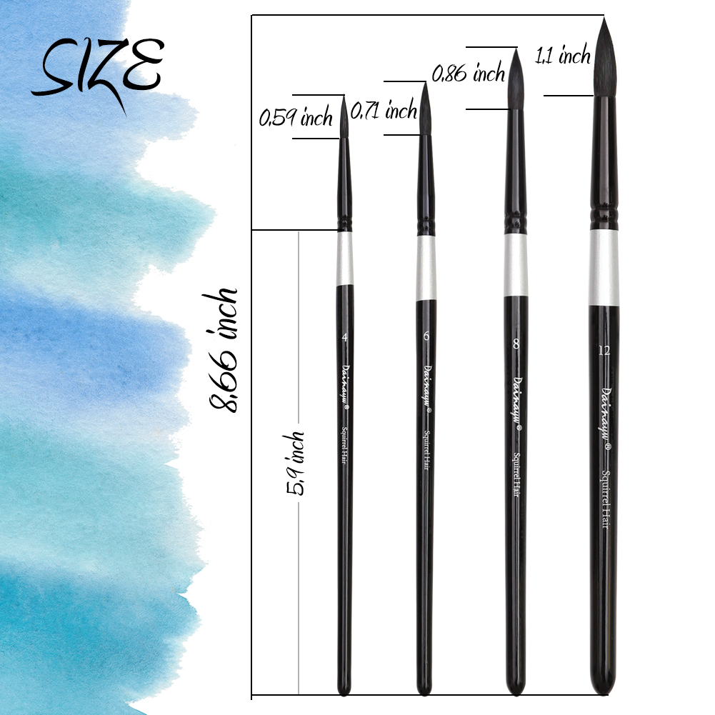 Dainayw 4 szczotki wiewiórka w – Gouache Paint Set recenzja i cena